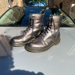 Dr. Martens Gray Leather Boots